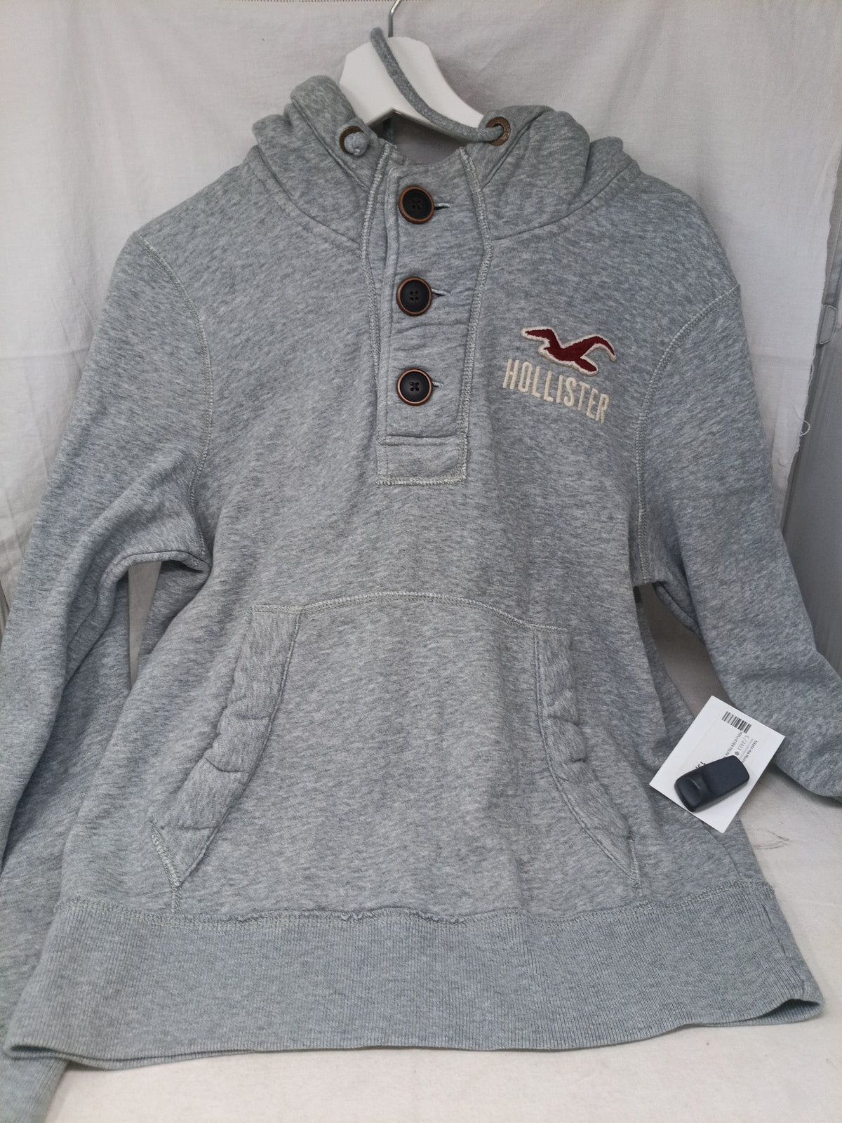 Hollister Felpa Grigia Con Cap S