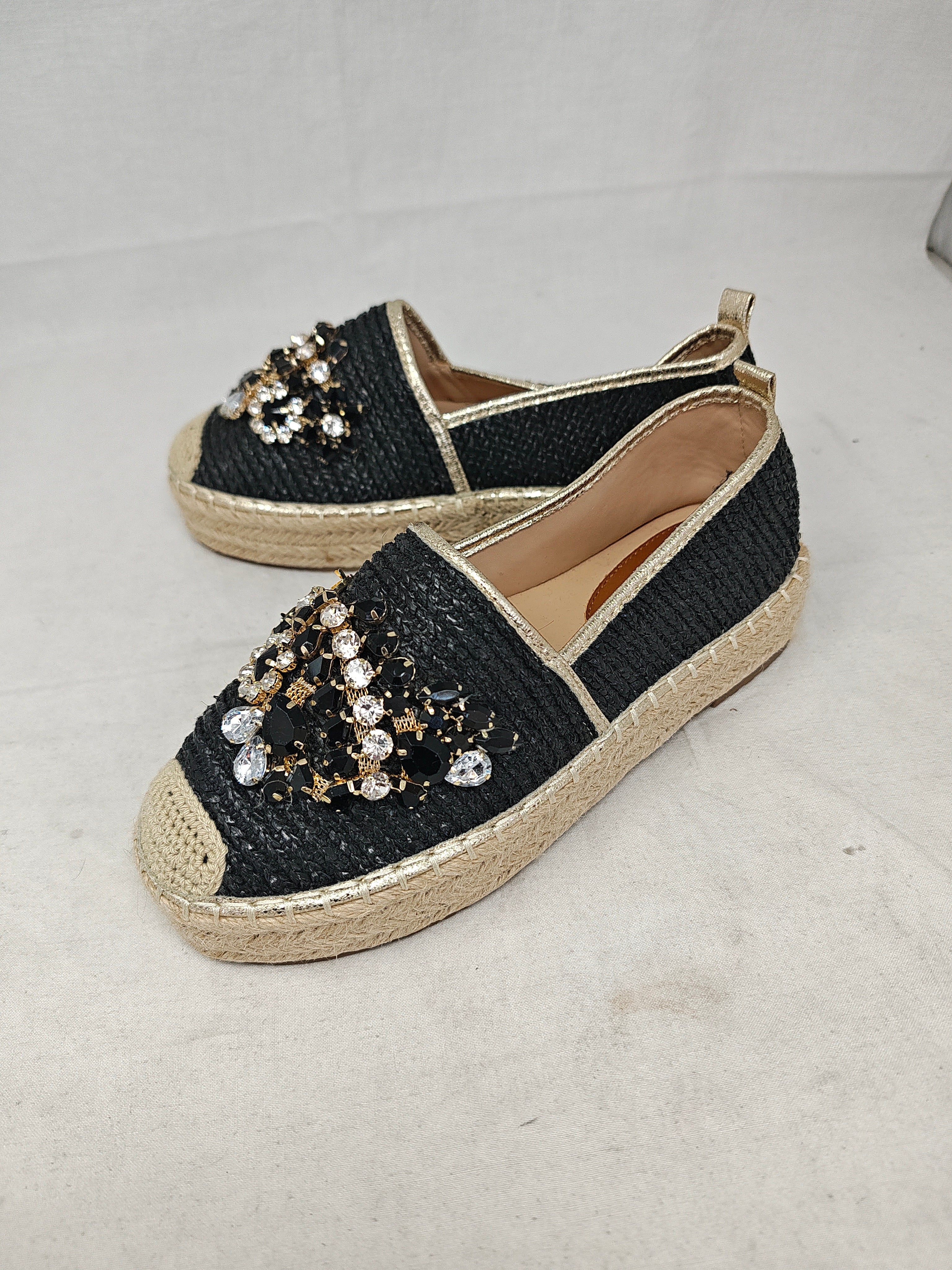 Primadonna Slip On In Paglia Nero Pairtt 38 Nuovo