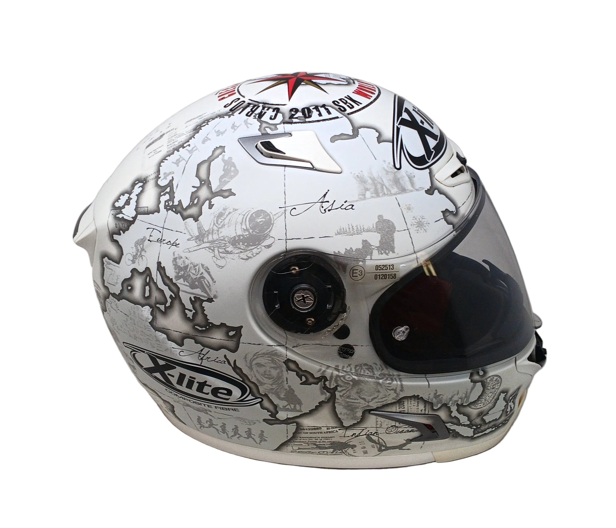 Casco Composite Carbon X-lite X-802r Charlos Checa Sbk World Champion 2011 Xl Con Sacchetta