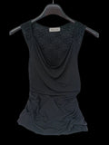 Made In Italy Canotta Nera Pizzo L