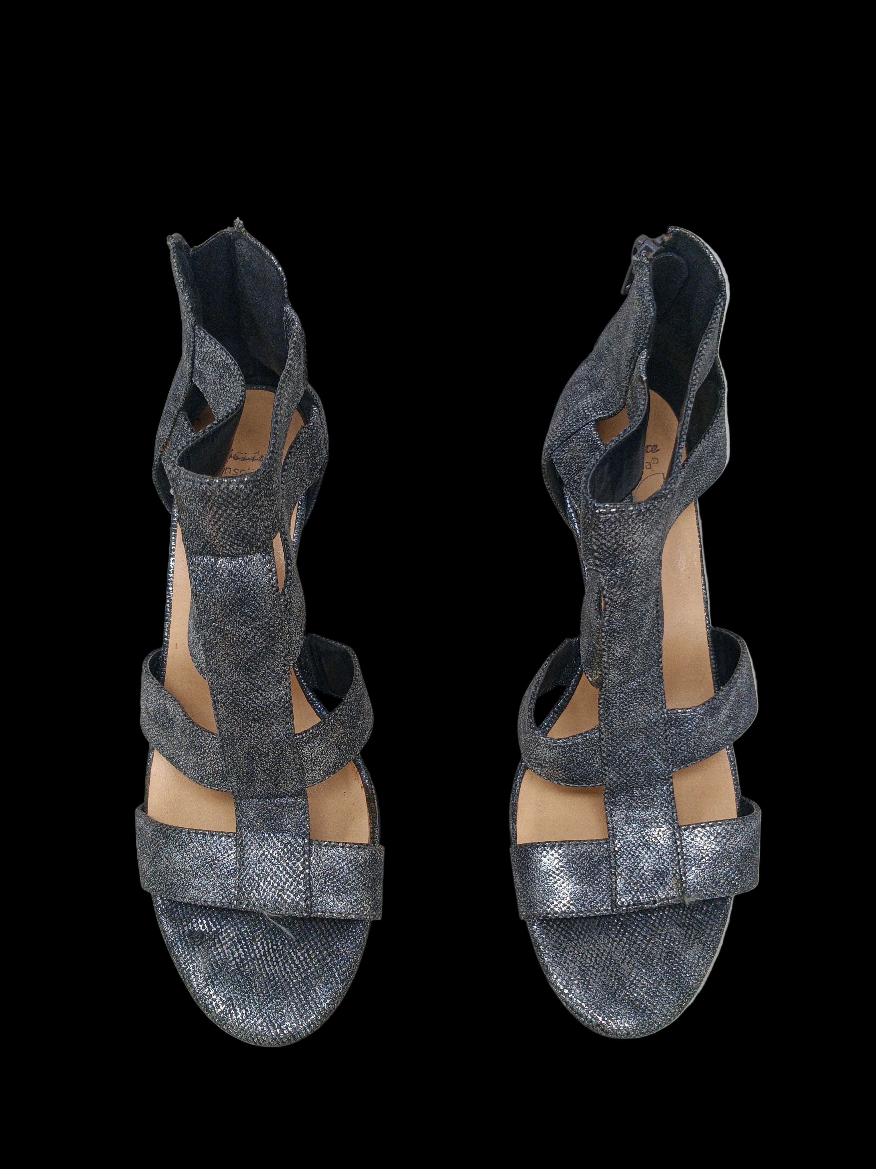 Bata Sandalo Argento Con Tacco 39