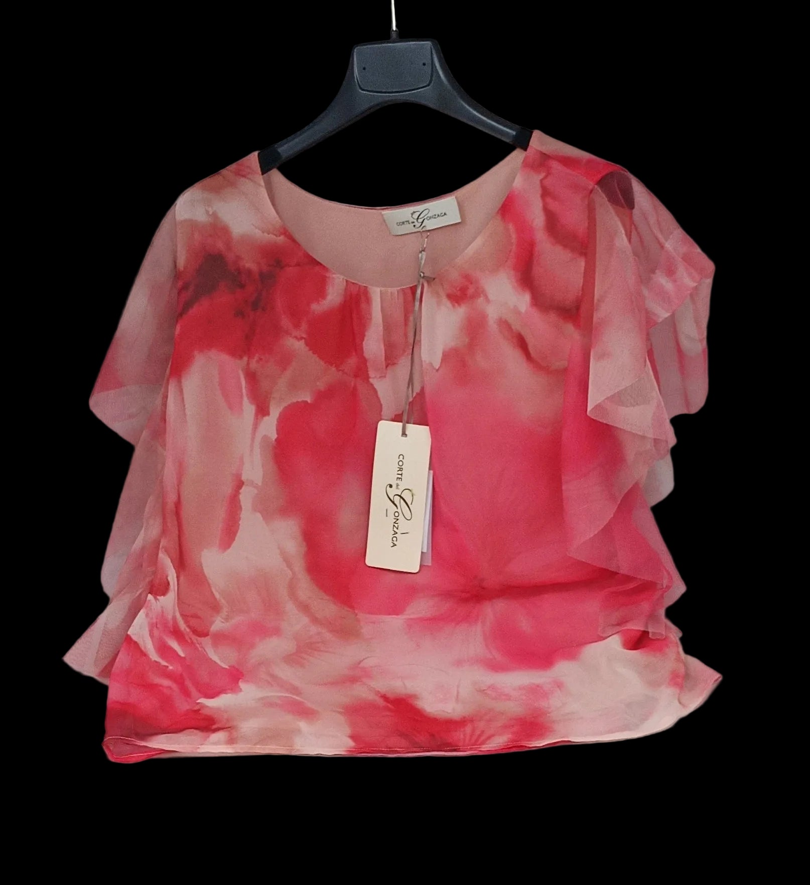 Corte Dei Gonzaga Maglia Tulle Rossa Rosa 44 Nuova