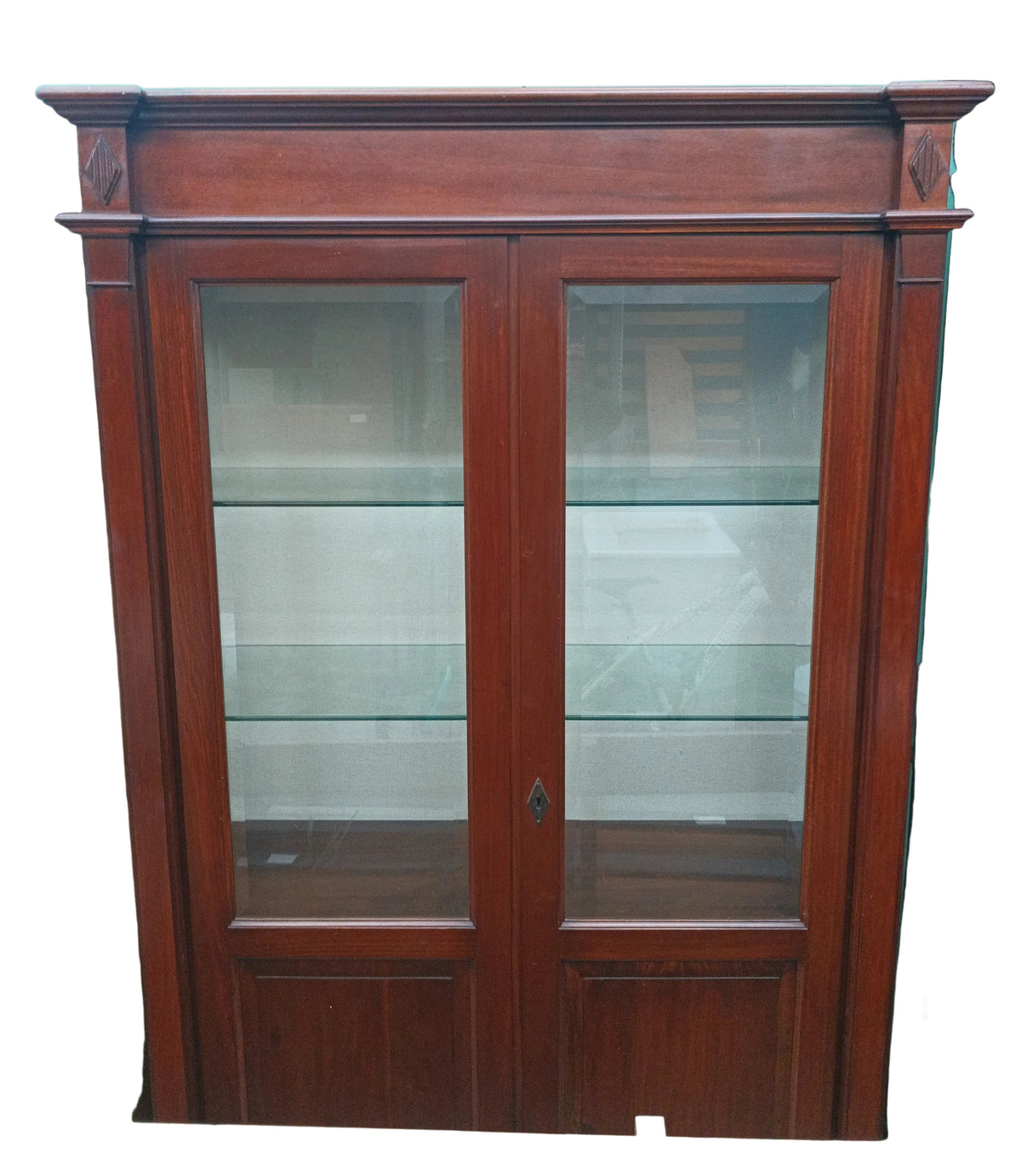 Mobile Legno 2 Ante Vetro/legno Lxpxh 125x45x200
