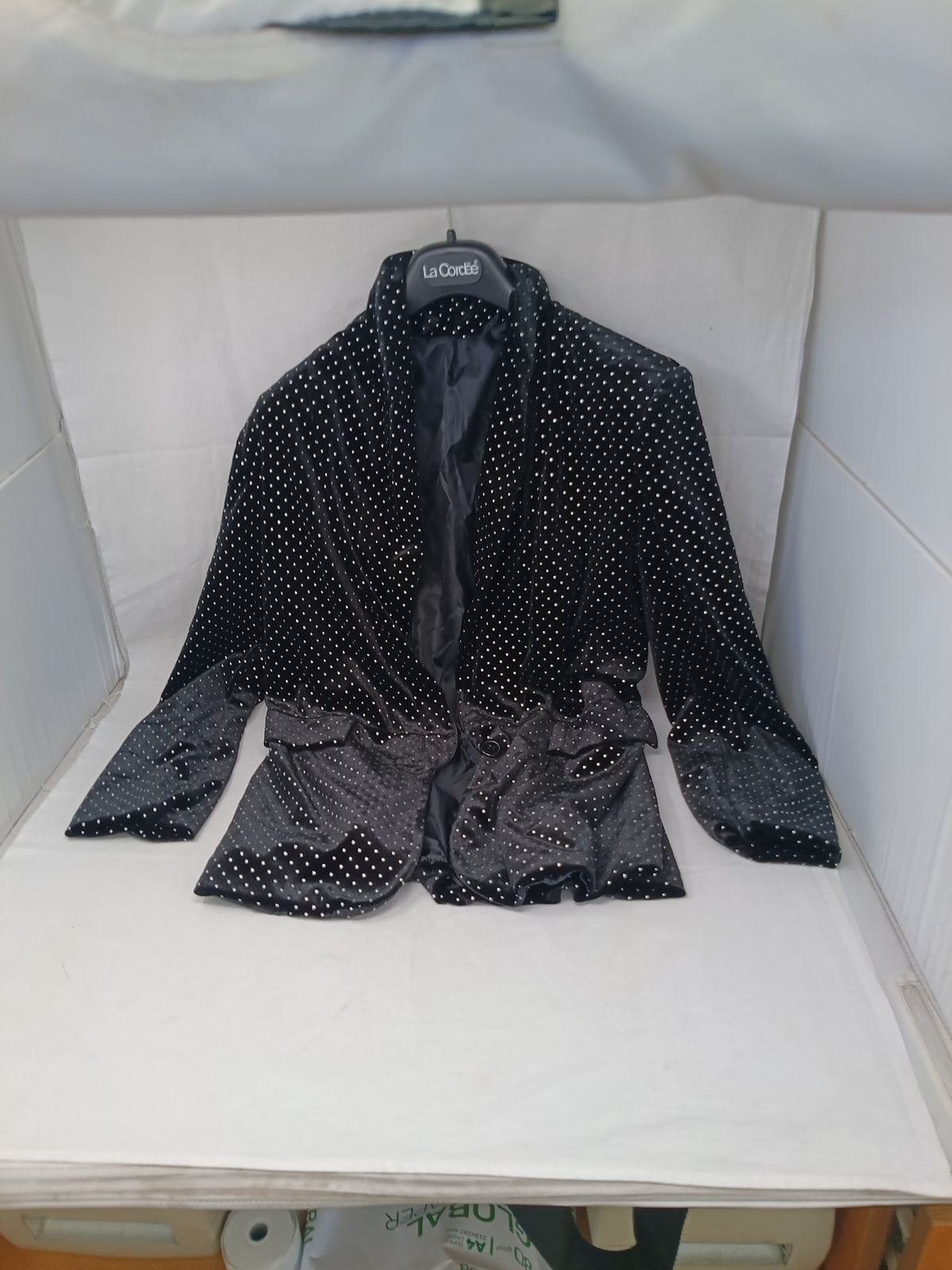Giacca In Velluto Nero Pios M/l
