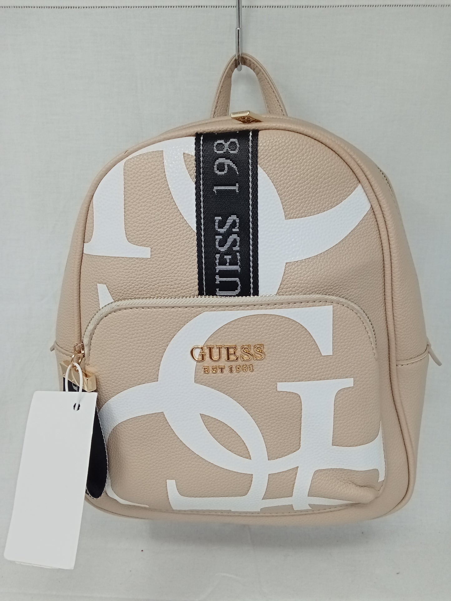 Guess Zaino Beige Bco Nuovo