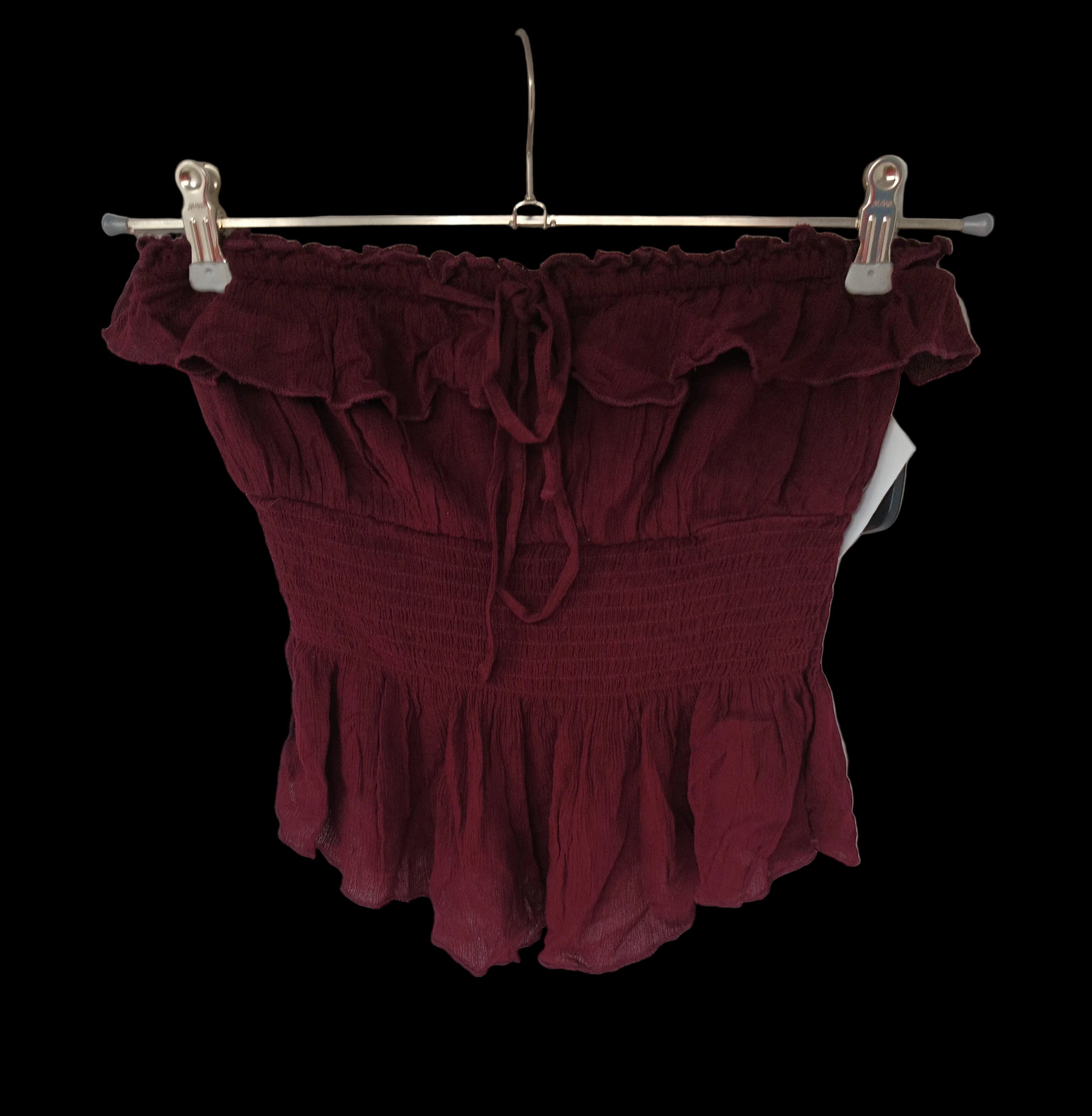 Bershka Top Bordeaux M