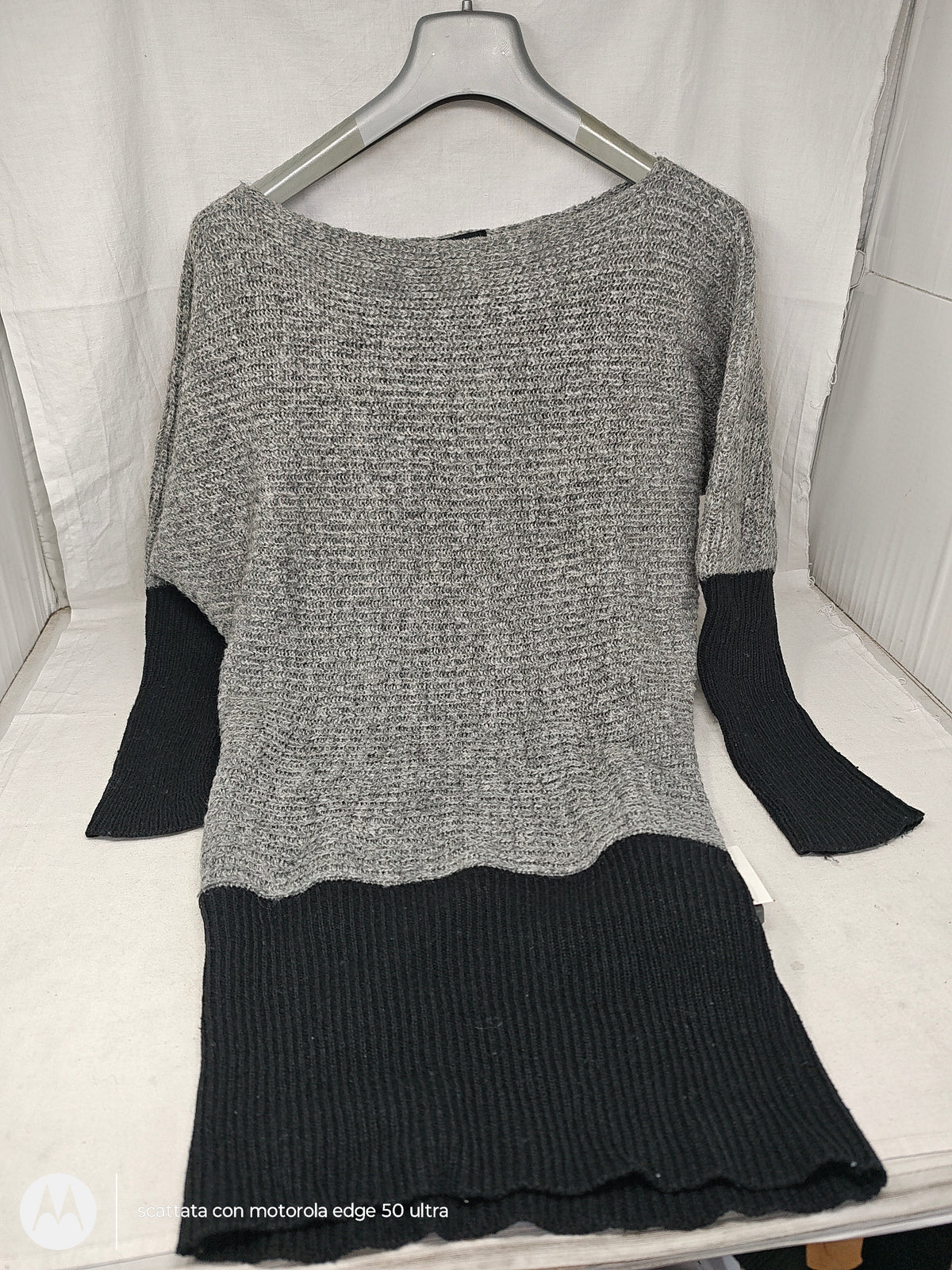 Motivi Maglione Grigio Nero S/m