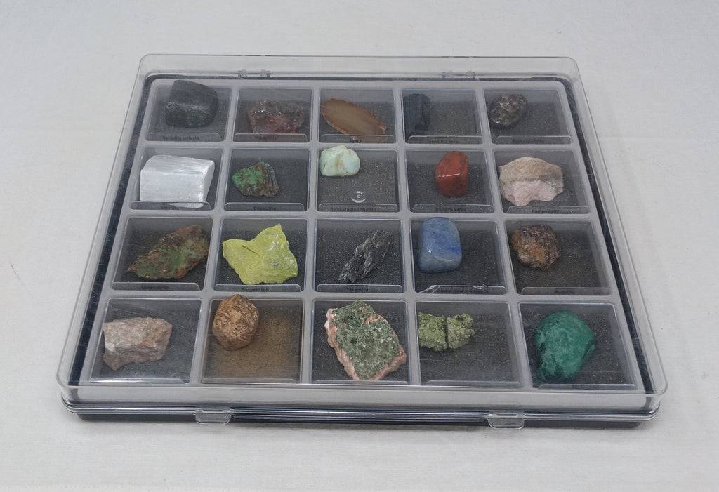 Rba Minerali E Gemme Da Tutto Il Mondo Collezione Completa 80 Minerali + Fascicoli + 2 Raccoglitori Con Schede + 4 Teche