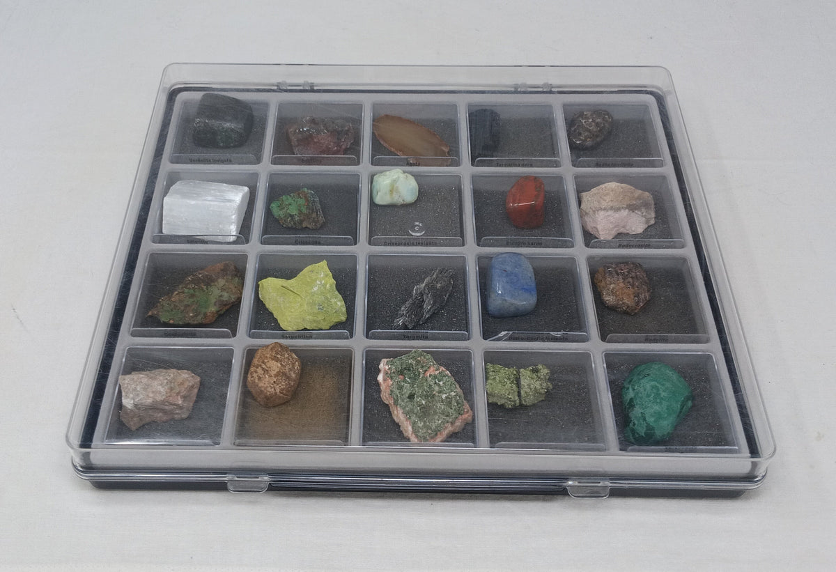 Rba Minerali E Gemme Da Tutto Il Mondo Collezione Completa 80 Minerali + Fascicoli + 2 Raccoglitori Con Schede + 4 Teche