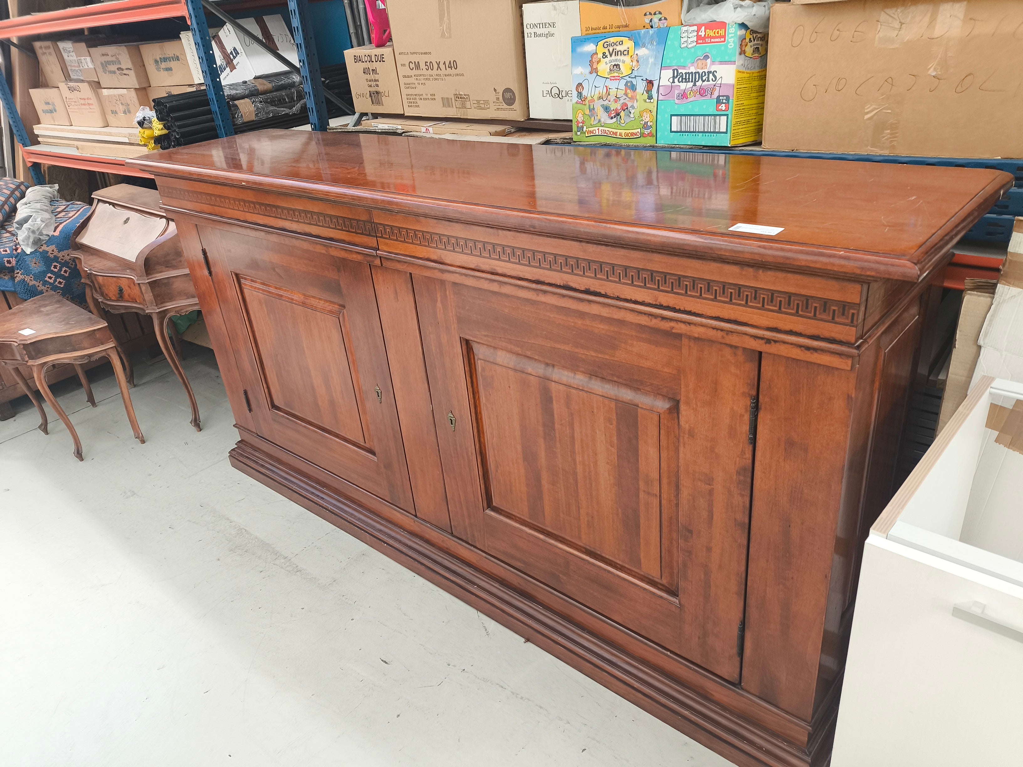 _imponente Mobile Legno 2 Cassetti + 2 Antine Lxpxh 230x52x116 (chiavi Cella 31)