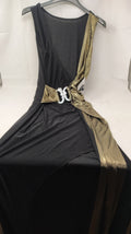 Abito Lungo Nero Oro Strass M