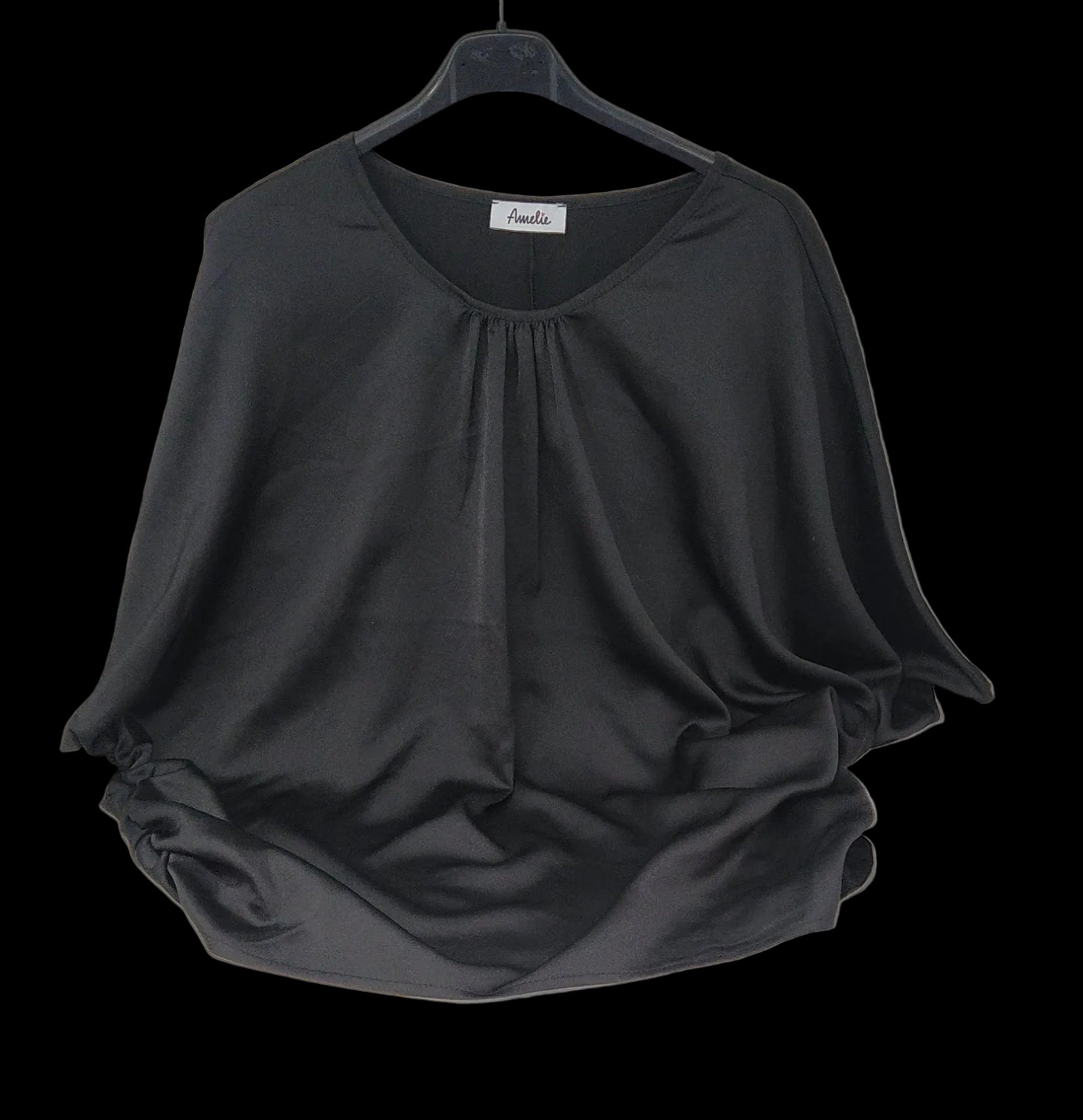 Ammelie Camicia Raso Nero L