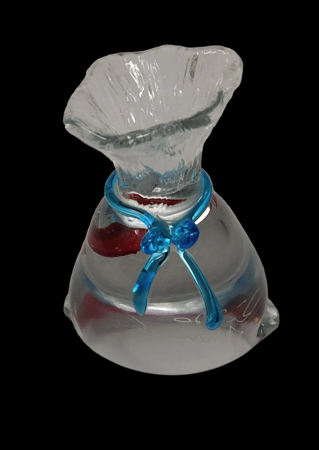 _colizza Scultura Vetro Murano Antichi Angeli Interno Pesce Rosso H 13cm