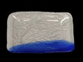_murano Piccolo Svuota Tasche Rettangolare Trasparente Azzurro E Blu 21x14