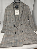 Pull&bear Giacca Bco Nera Beige M Nuova