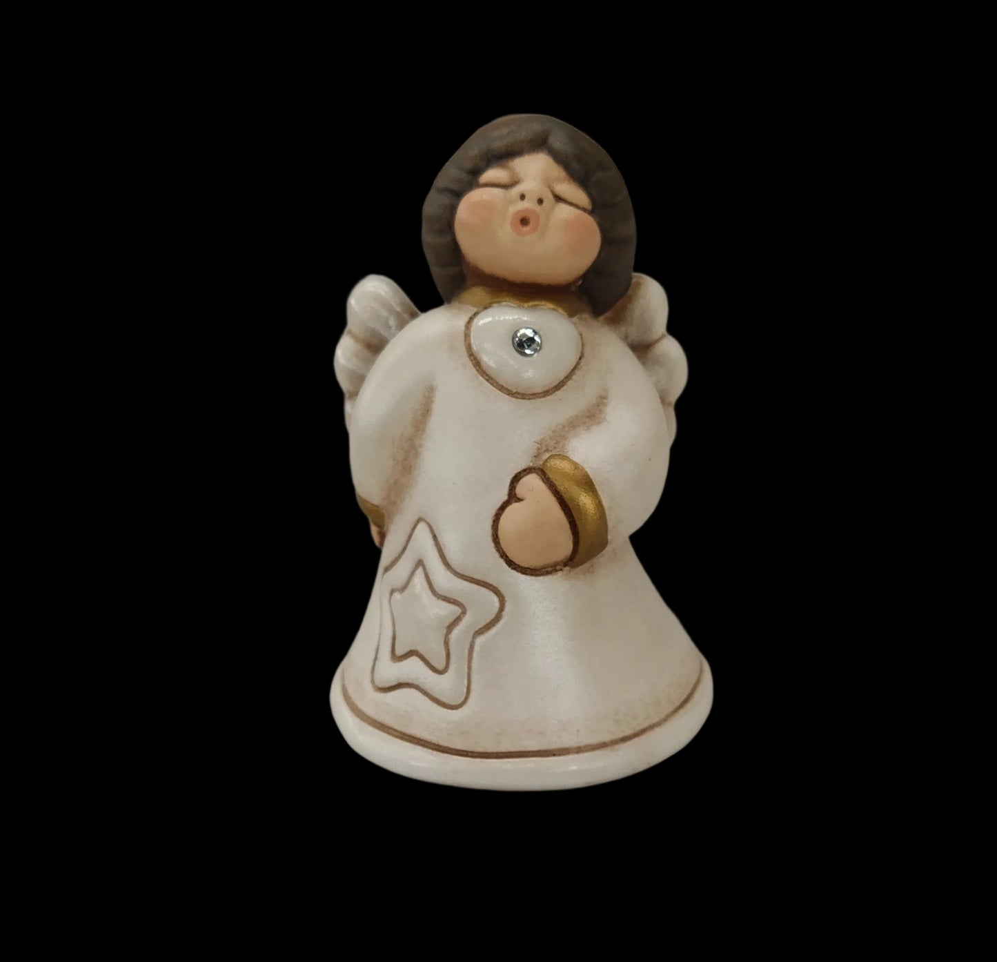 Thun Angioletto Bianco Con Cuore E Stella H 6,5cm