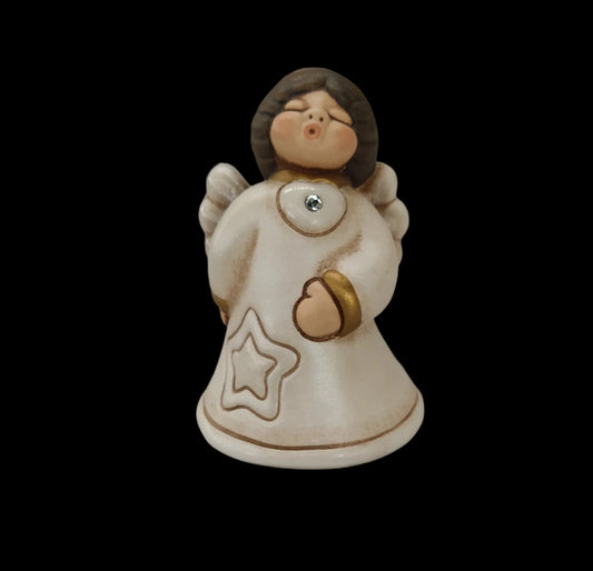 Thun Angioletto Bianco Con Cuore E Stella H 6,5cm