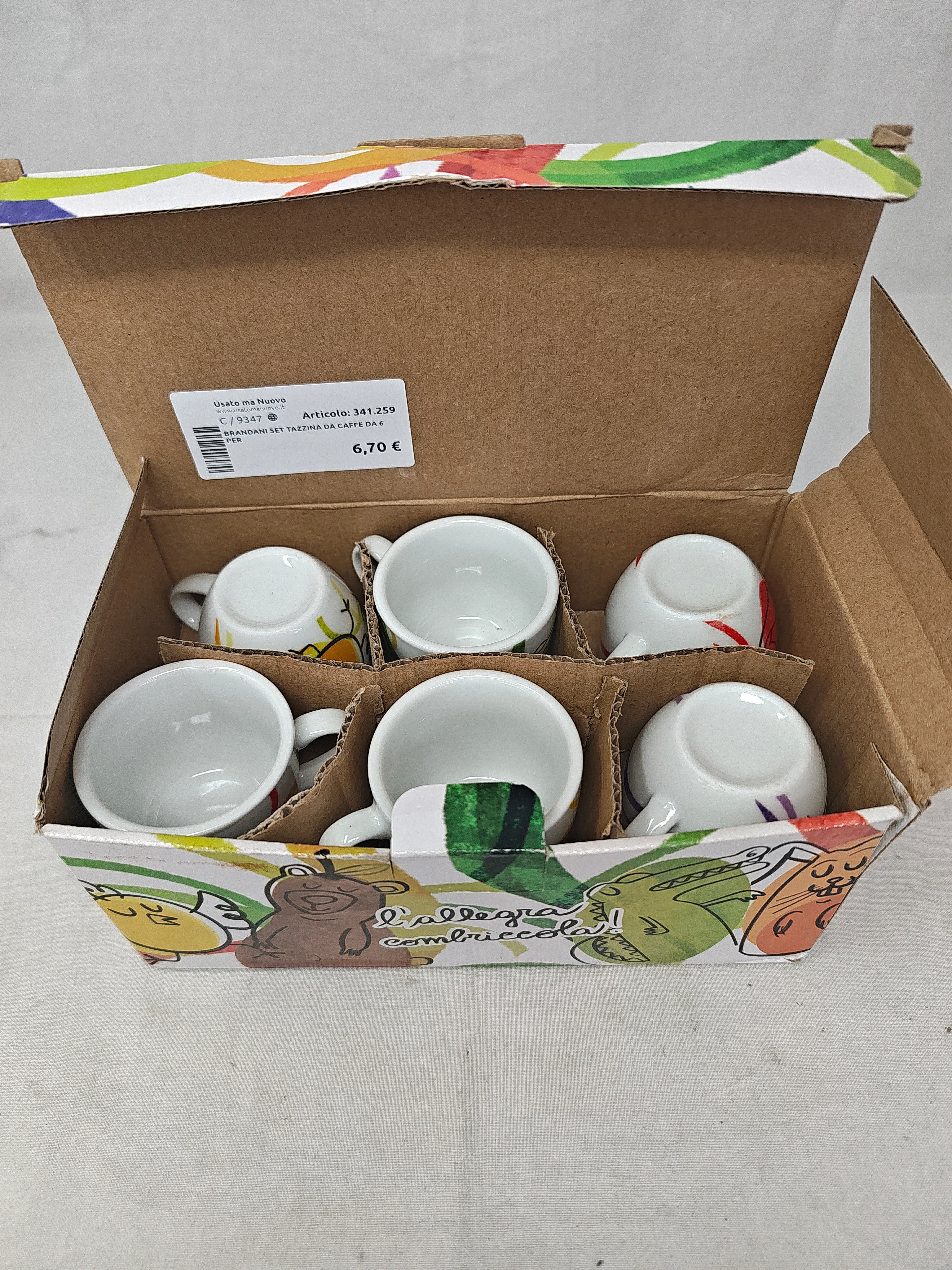 Brandani Set Tazzina Da Caffe Da 6 Per