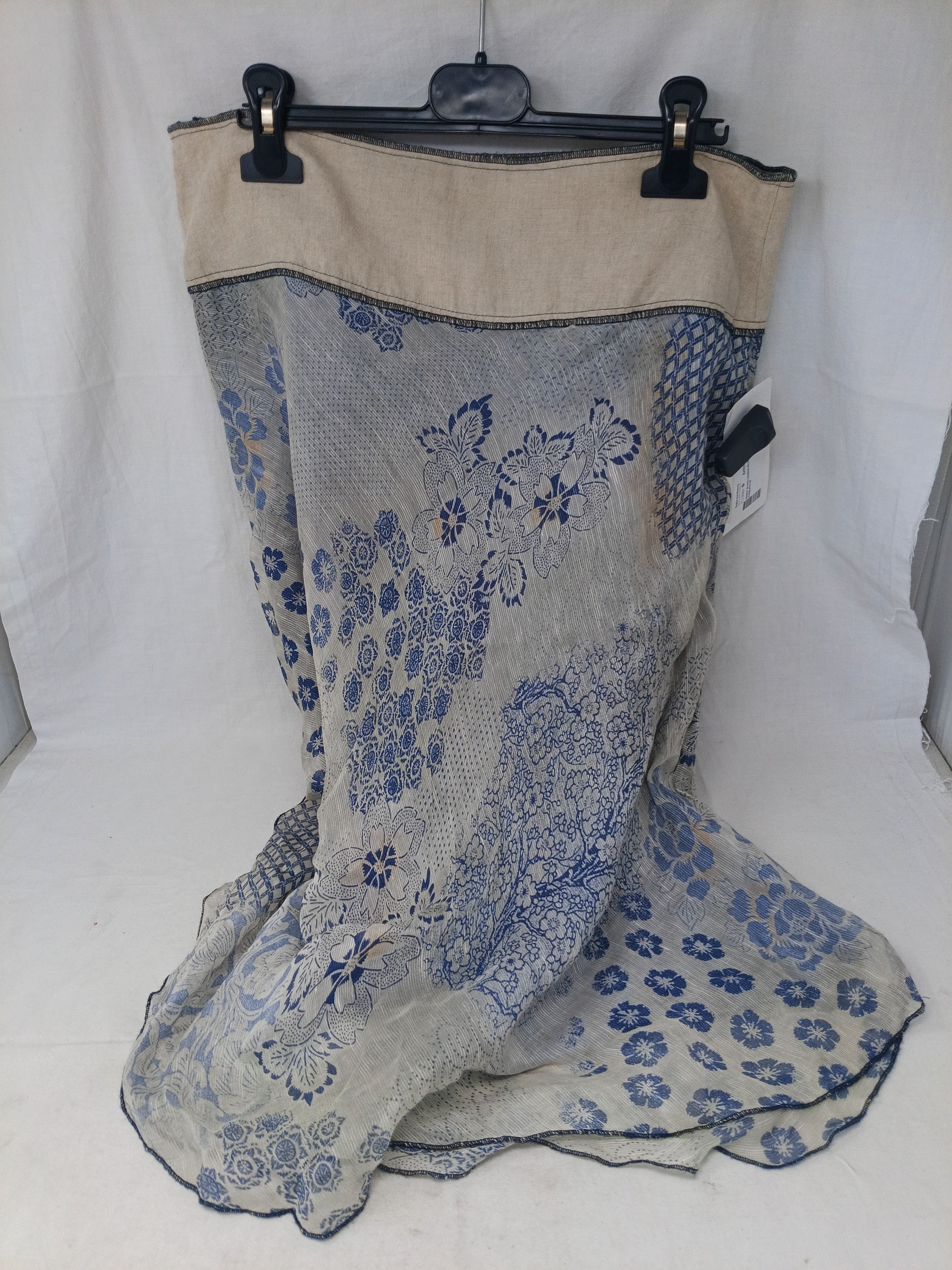 Penny Black Gonna In Seta Beige Azz Fuorato 42
