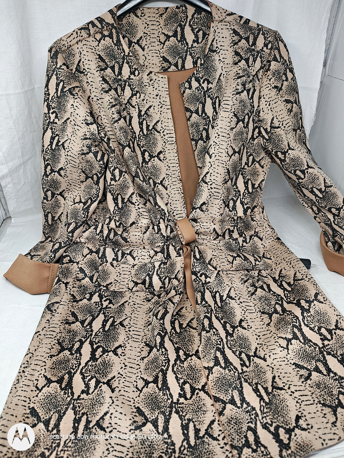 Giacca Pitonato Beige S/m