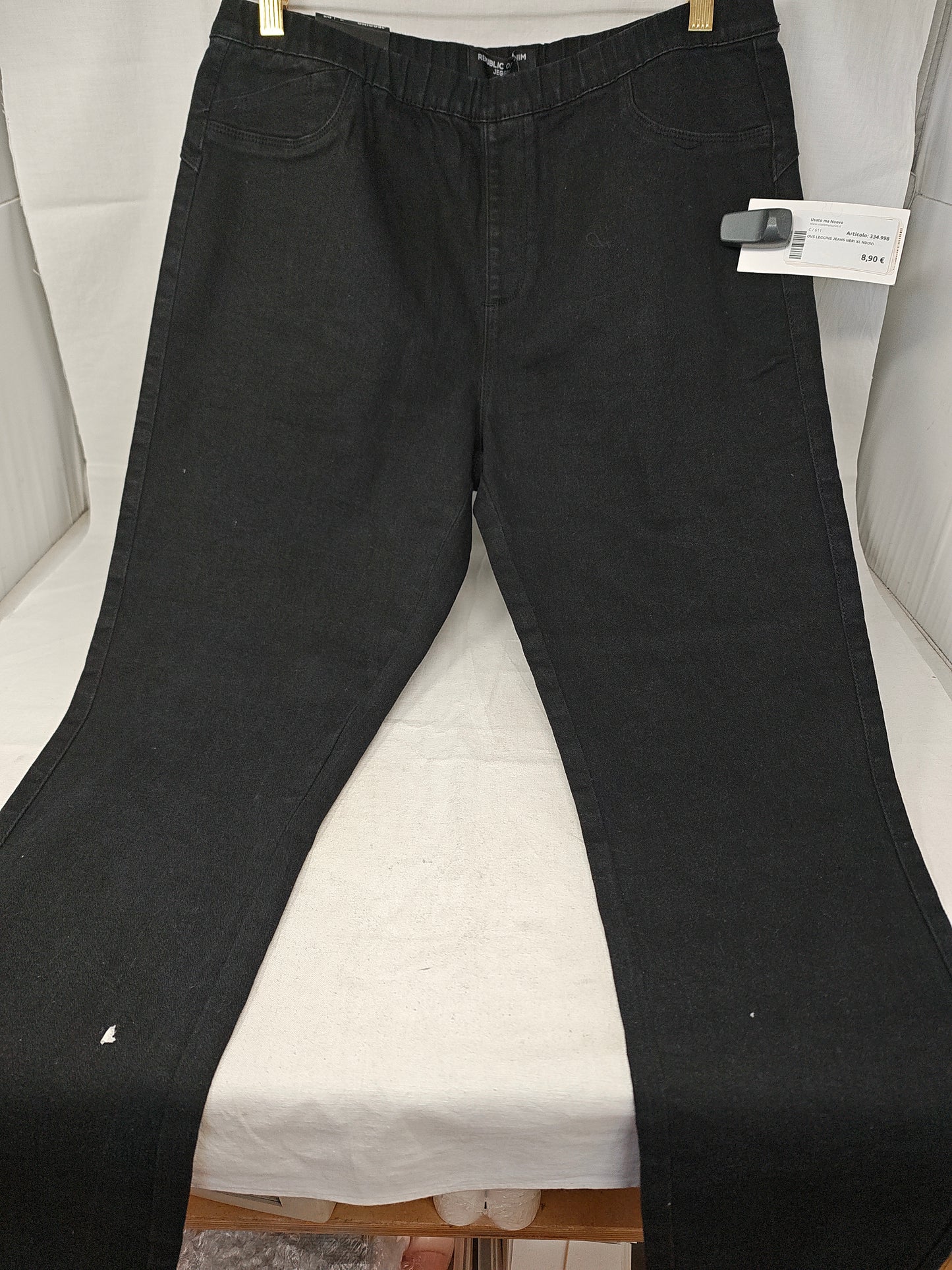 Ovs Leggins Jeans Neri Xl Nuovi