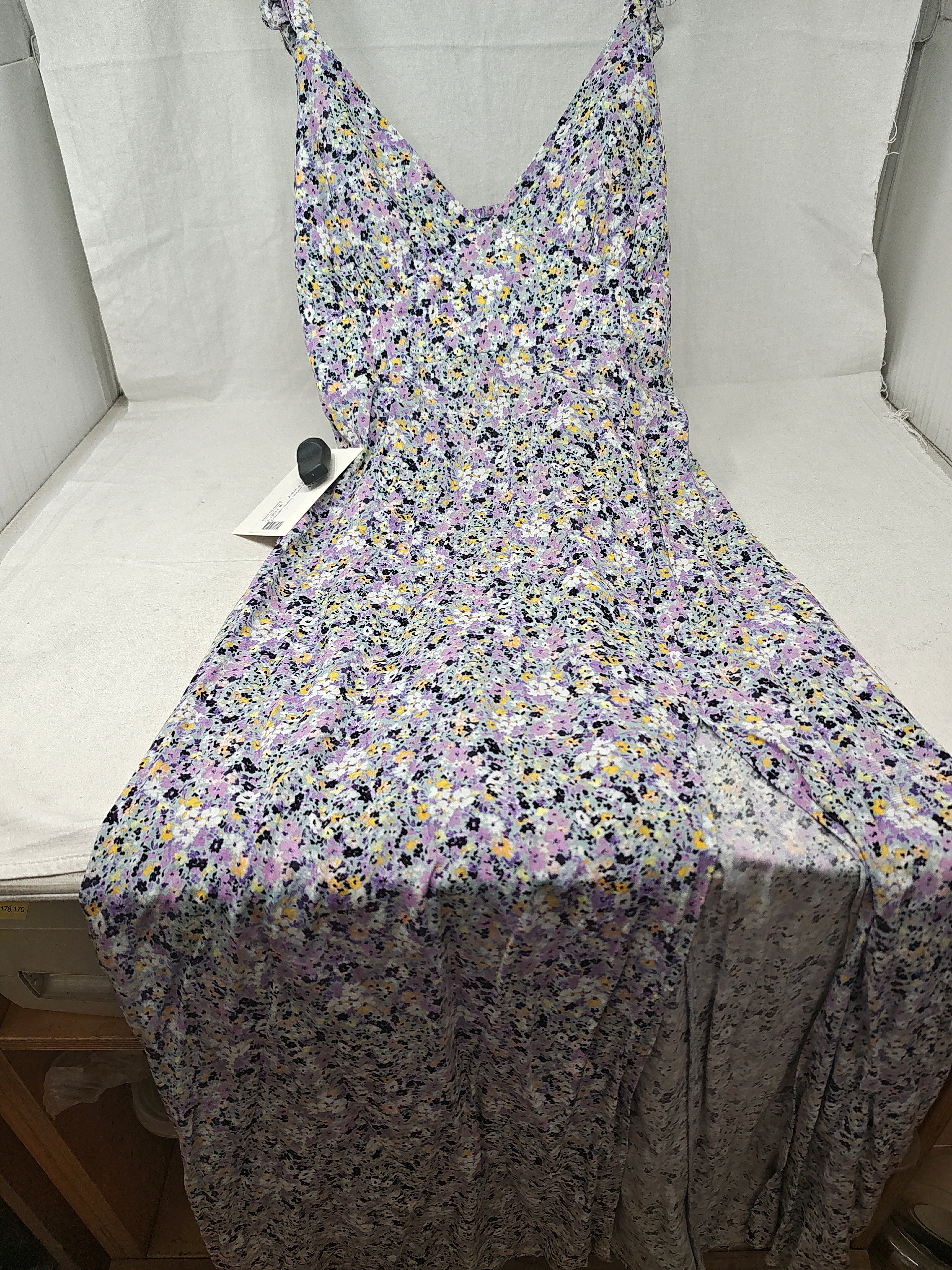 Zara Abito Lungo Fiorato  Lilla S