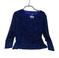 Blusa Tigrata Donna Tg.l Col.blu7nera