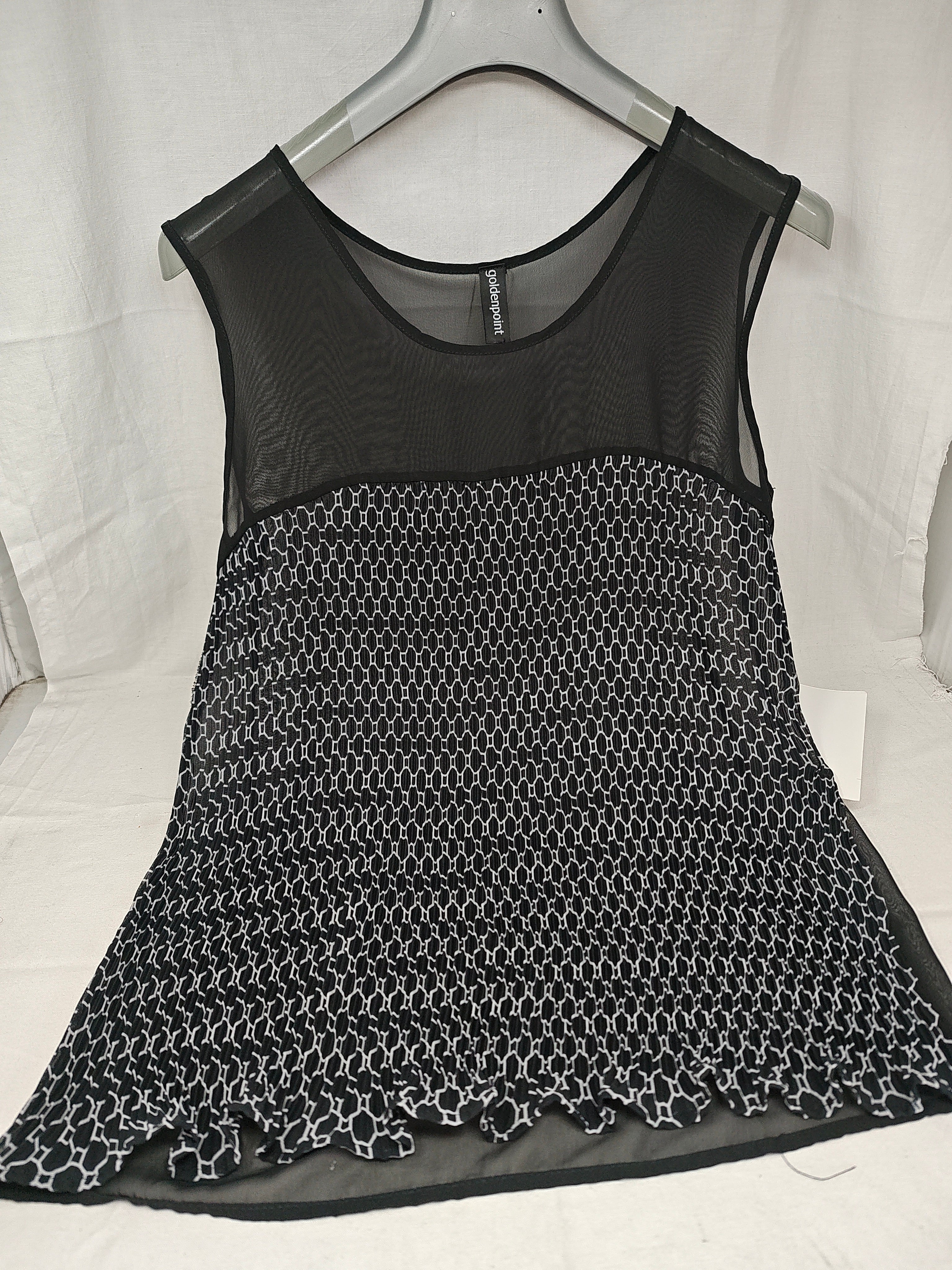 Goldenpoint Canotta Tulle Nero Bco  44
