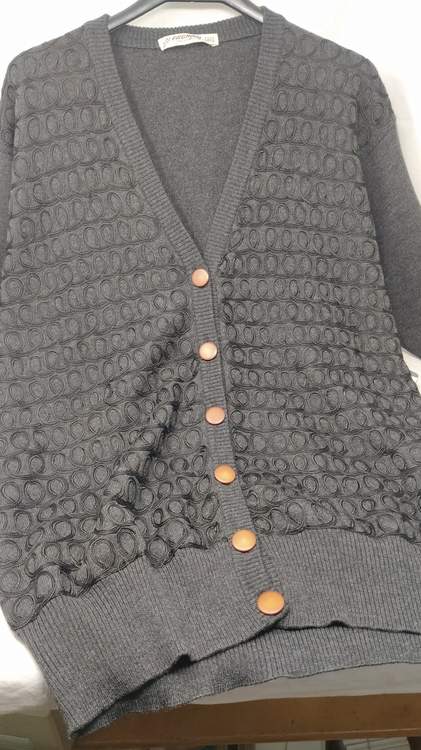 Fagnani Cardigan Grigio Ib Lana 46