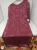 Made In Italy Abito Pizzo Fiocco Bordeaux M