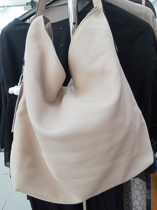 Coccinelle Borsa A Spalla In Pelle Panna