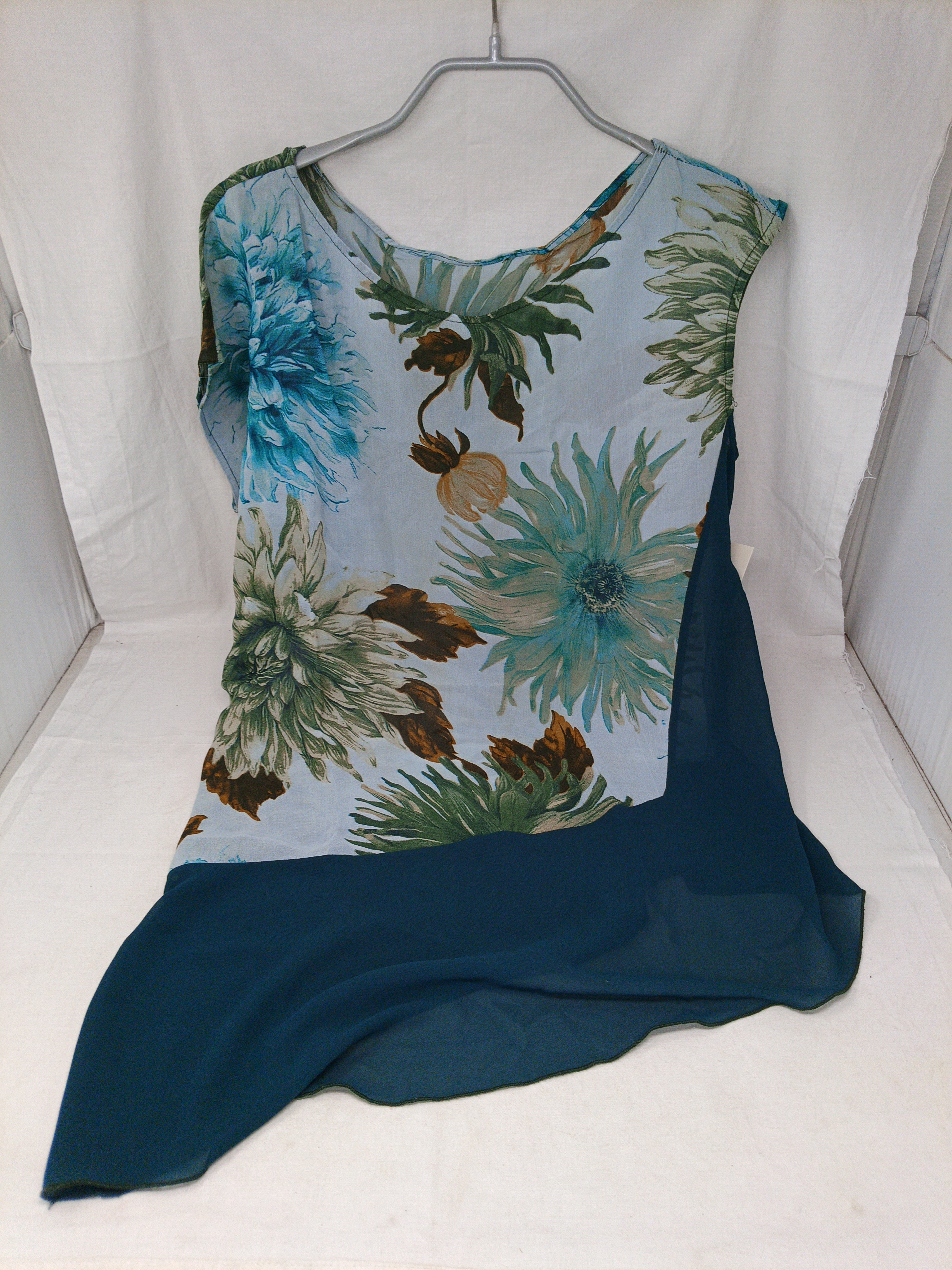 Camicia In Seta Verde Fiorato L
