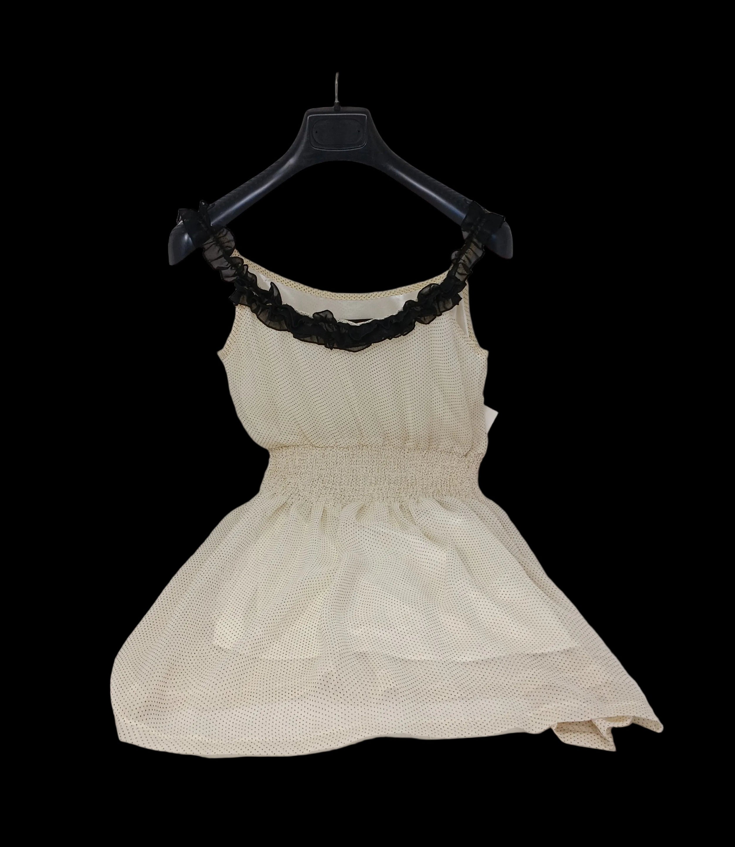 Tenki Abito Tulle Bca Nero Pois M/l