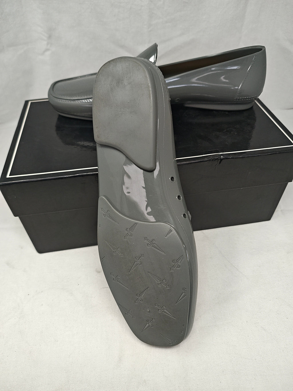 Cesare Paciotti  Mocassino In Pvc Grigio 43 Nuova