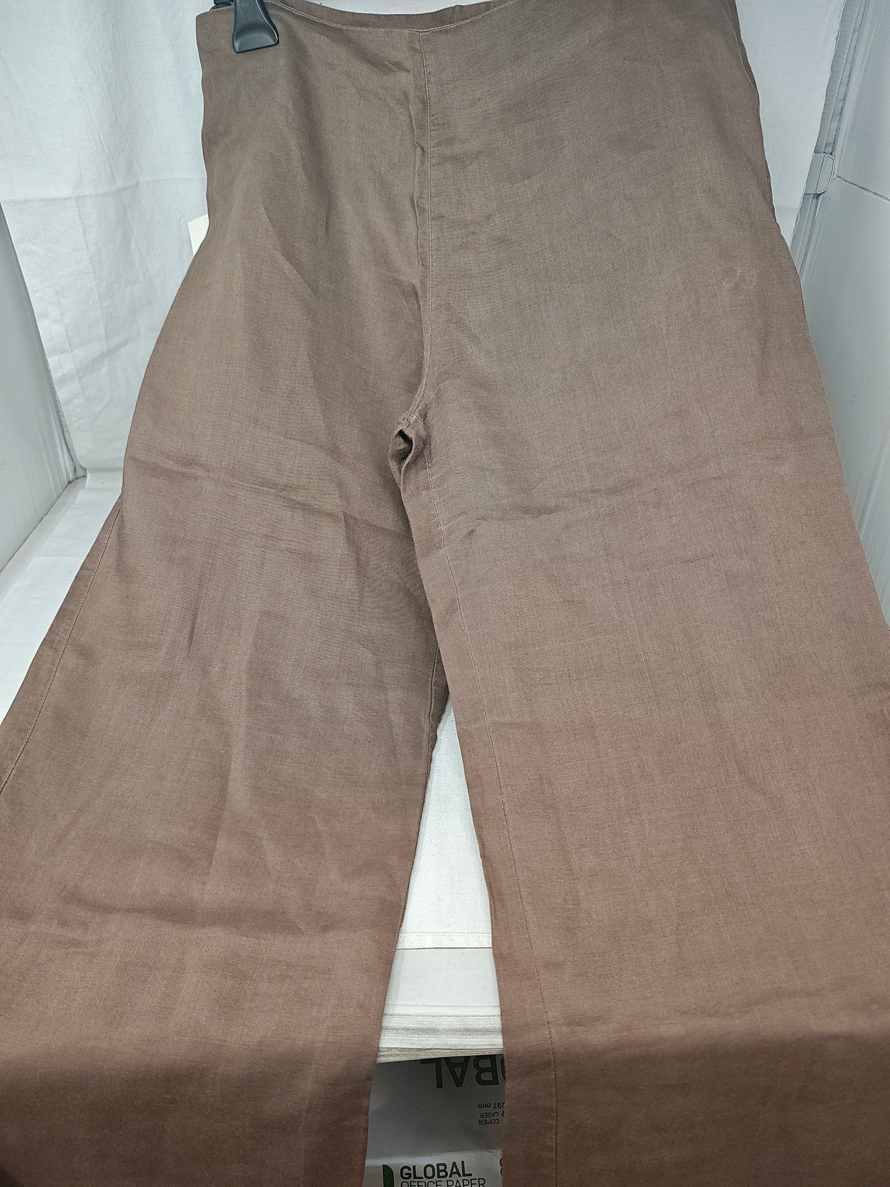Oltre Pantaloni  Marrone In Lino 46