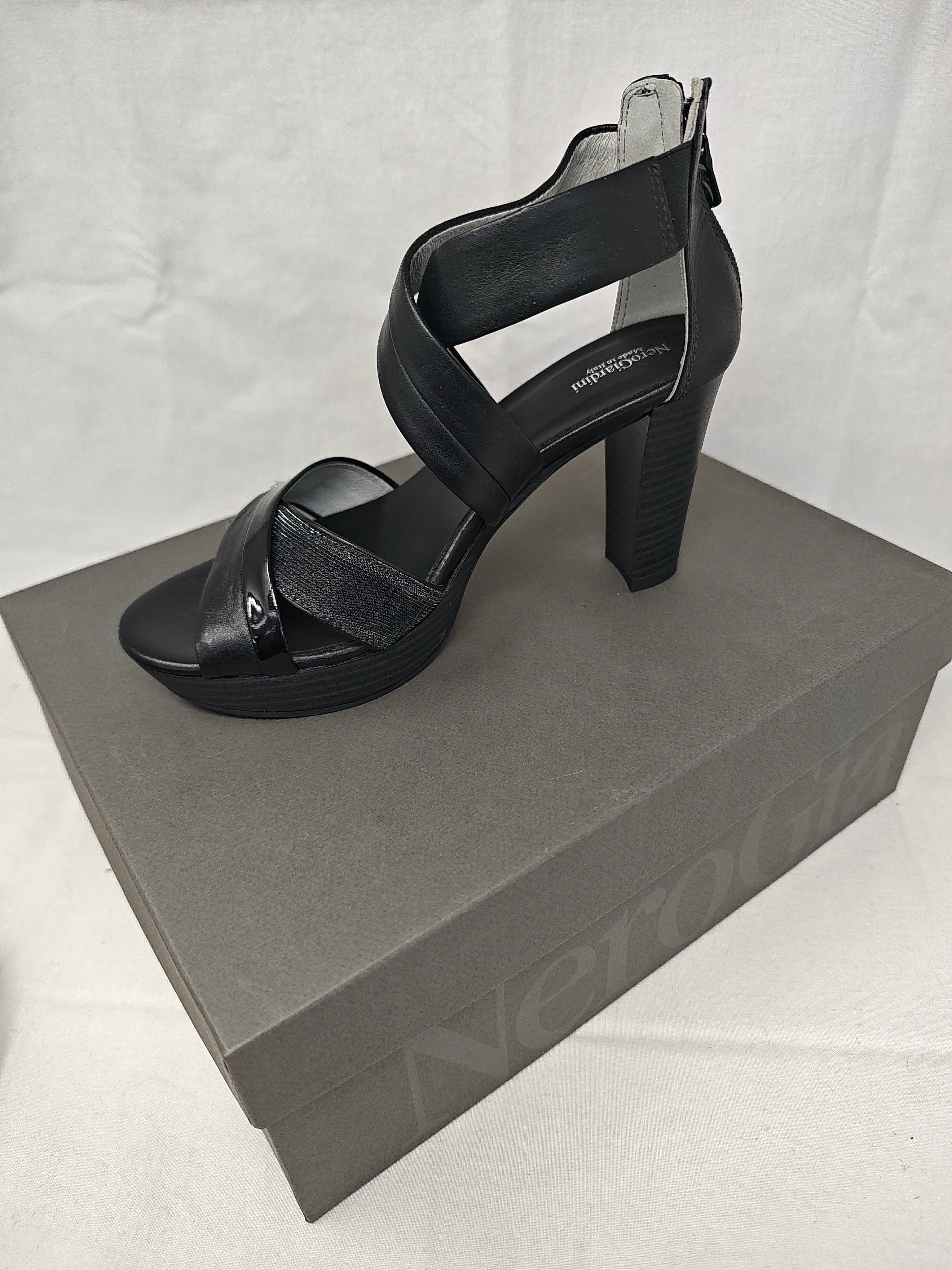 Nero Giardini Sandalo Nero Con Tacco 35 Nuove