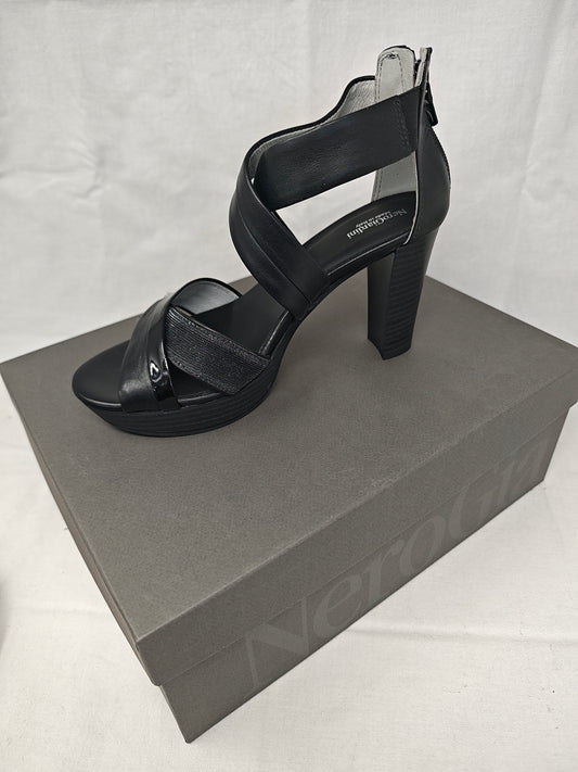 Nero Giardini Sandalo Nero Con Tacco 35 Nuove