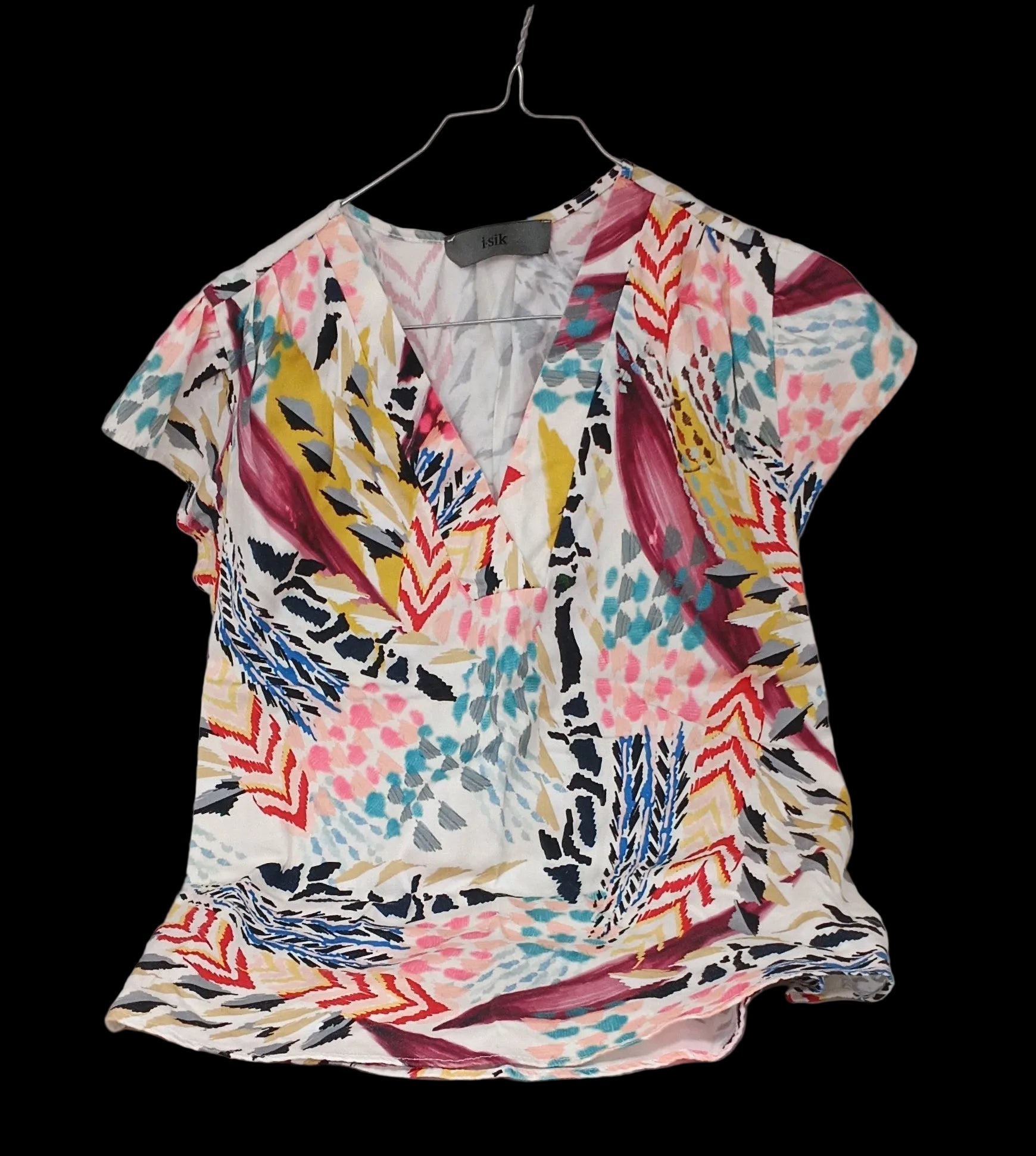 Isik Camicia Bca Con Fantasia Colorata S