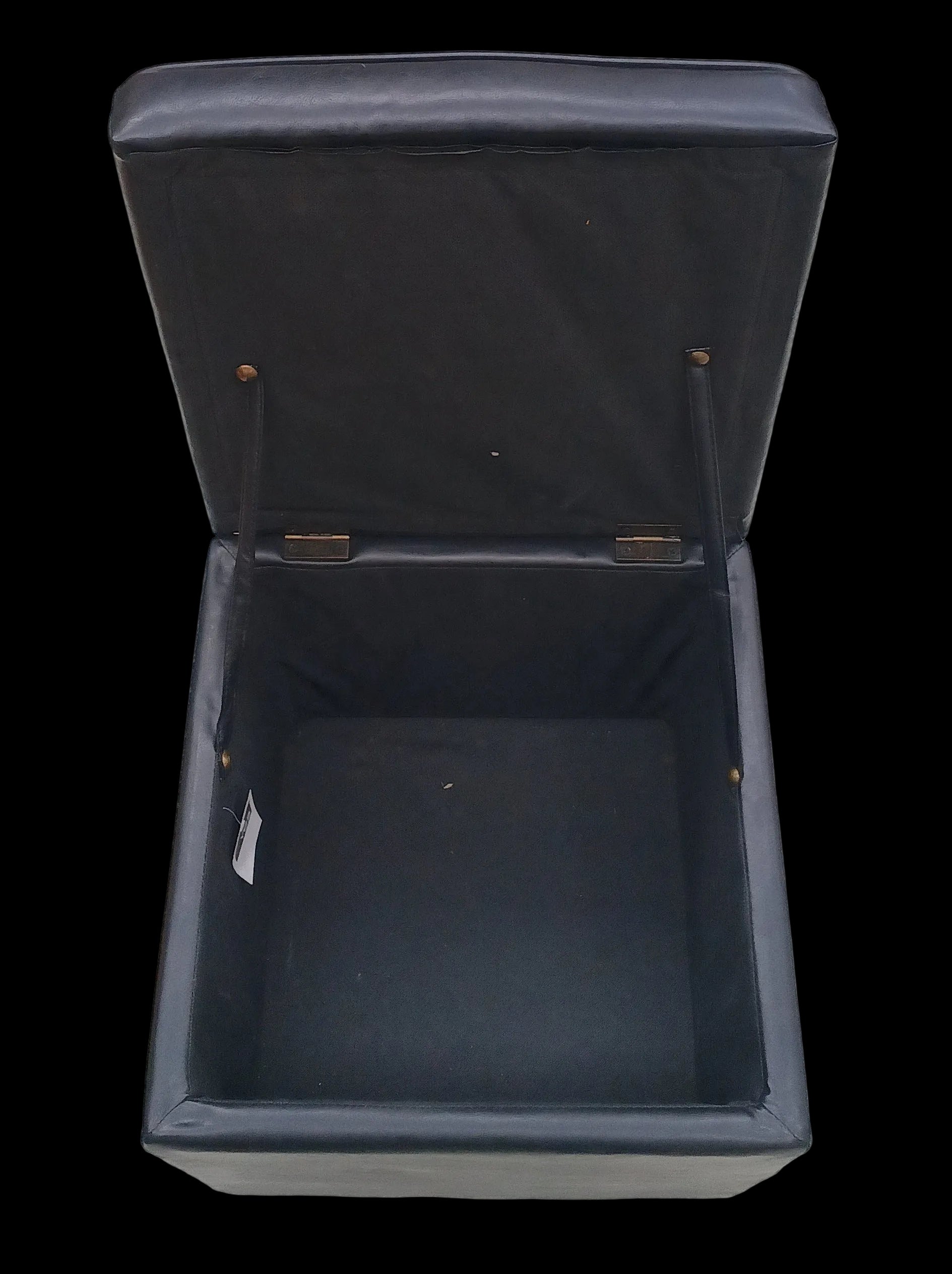 Pouf Nero Porta Oggetti Lxpxh 44x44x46