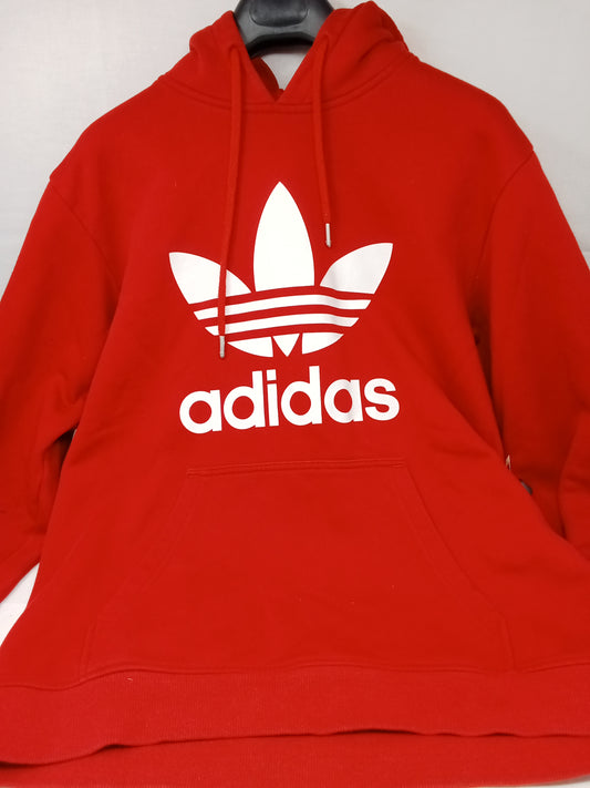 Adidas Felpa con cap rossa m