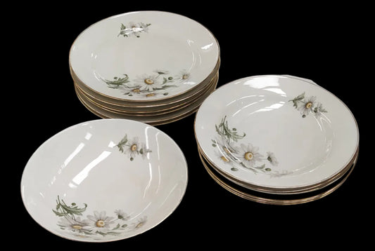 Richard Ginori Servzio Piatti X 6 Con Insalatiera Motivi Floreali