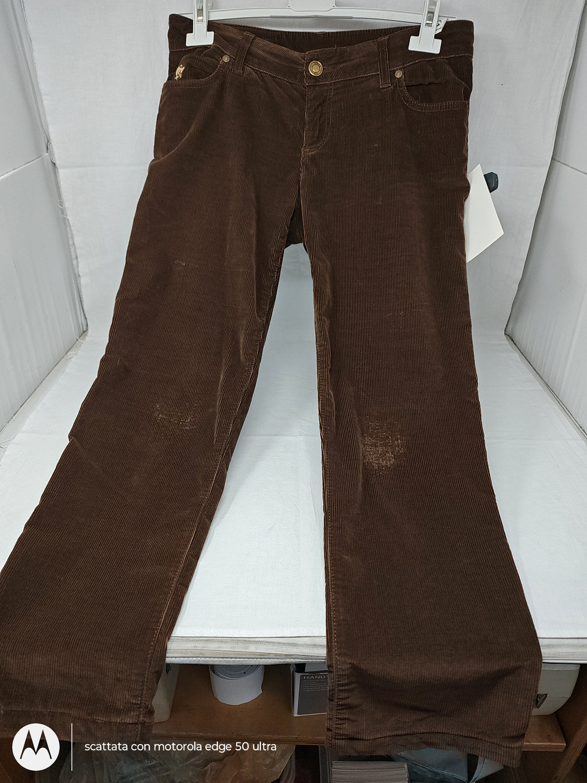 Gucci Pantaloni In Velluto Marrone 42