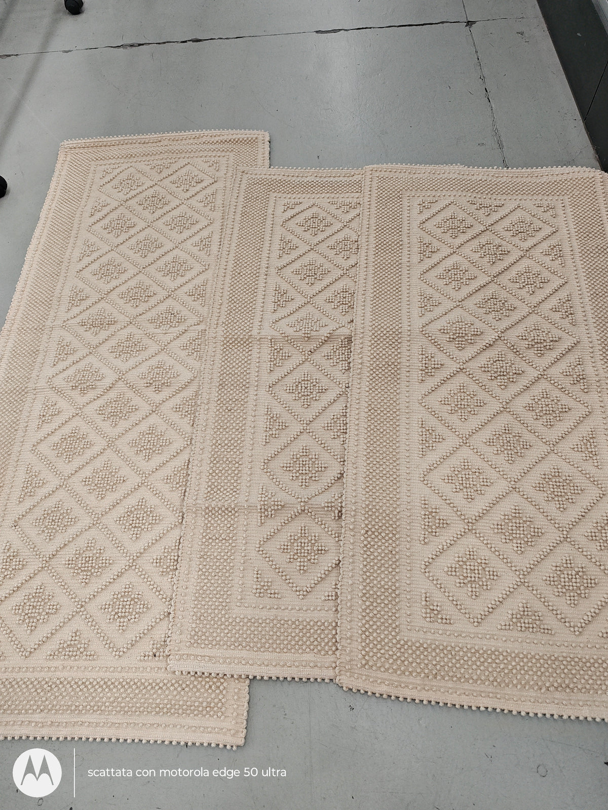 Set 3 Tappeti Sardi 64x132cm 2 Pezzi 160x64cm