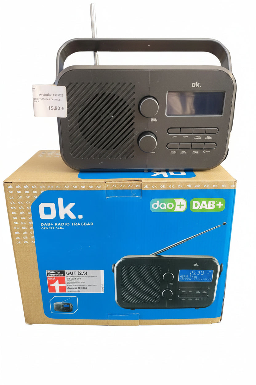 Ok Ord 220 Radio Portatile Digitale Dab+ Con Scatola