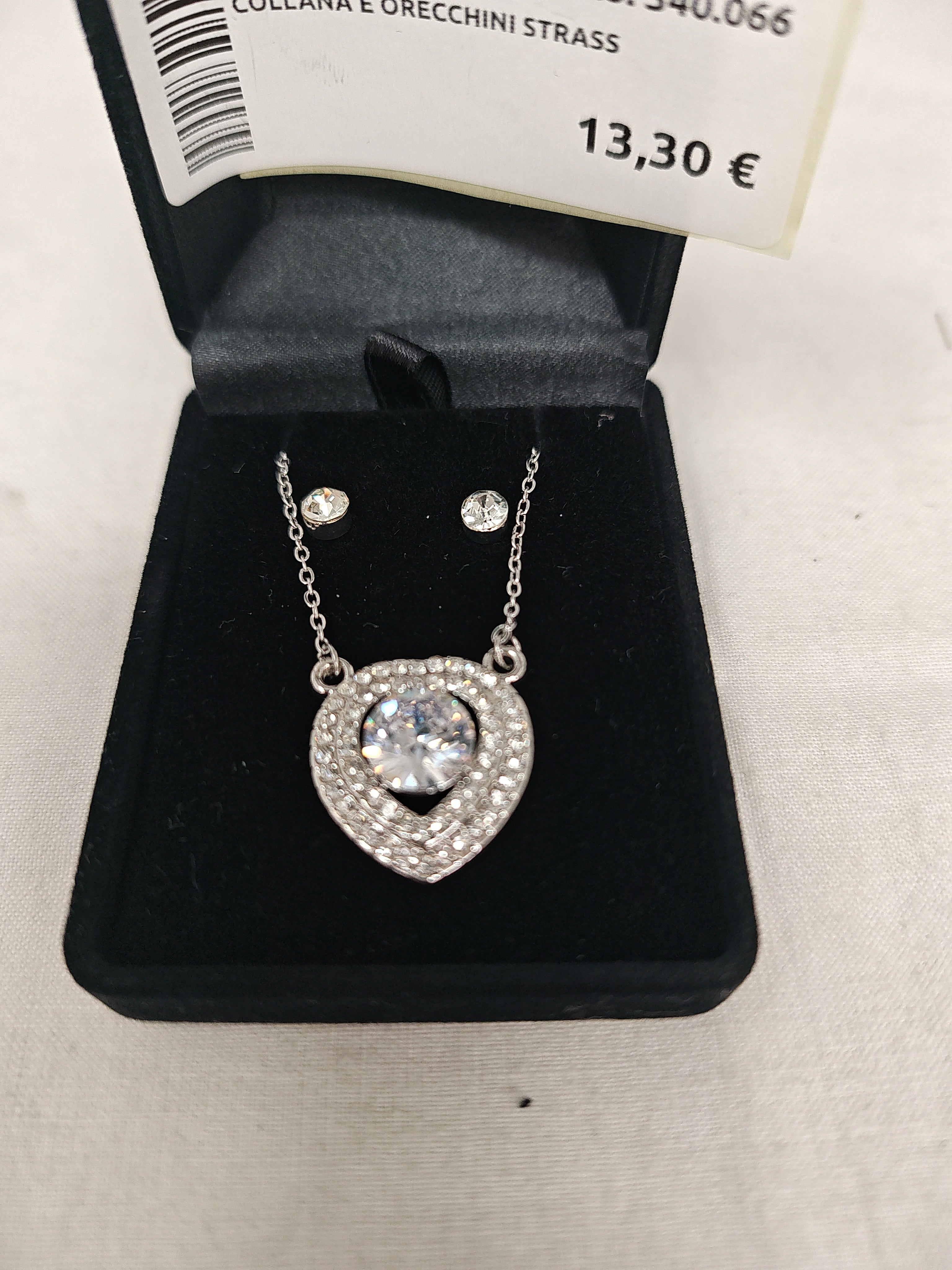 Collana E Orecchini Strass