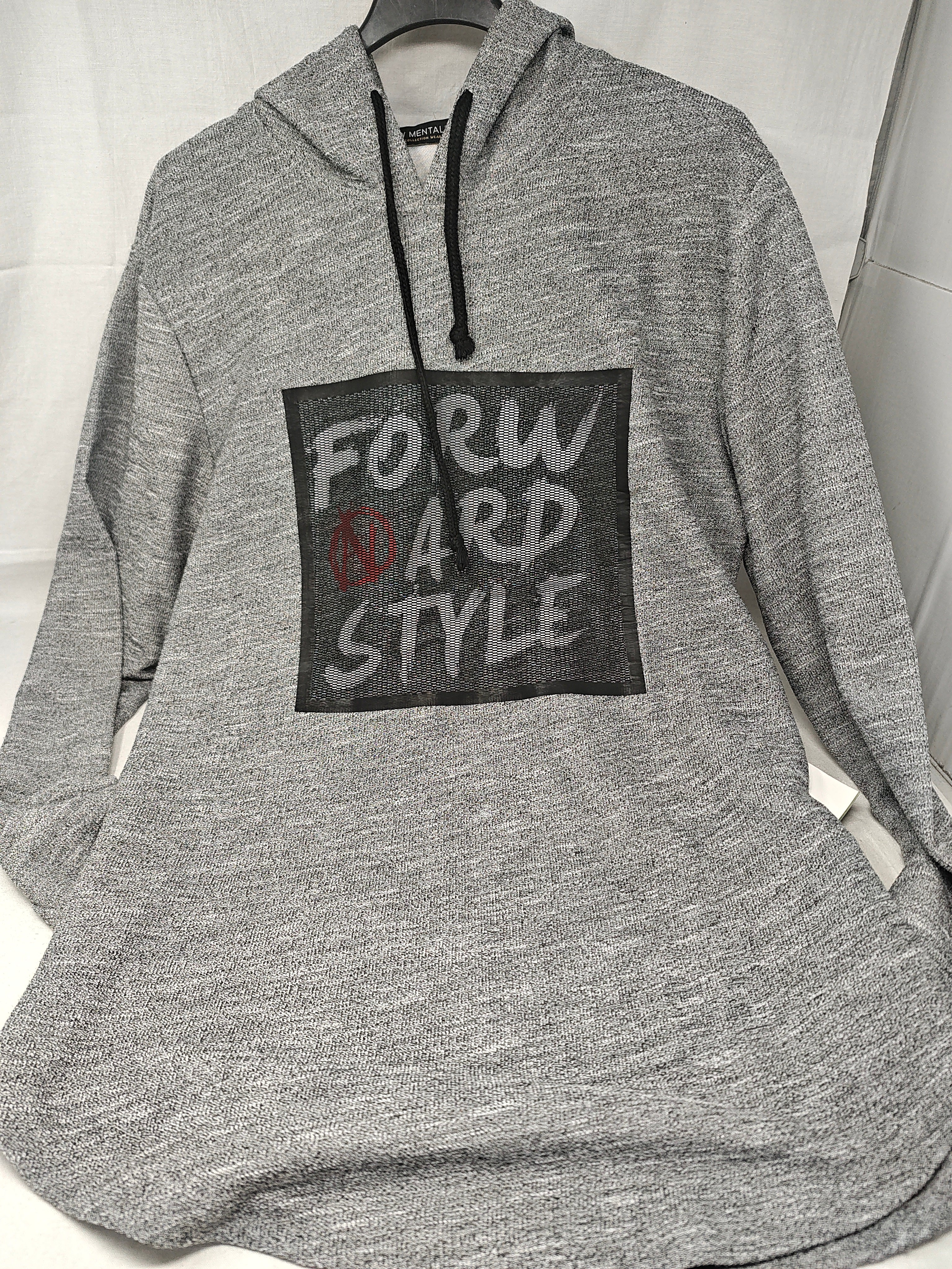 New Mentality Felpa Con Cap Grigia Xxl