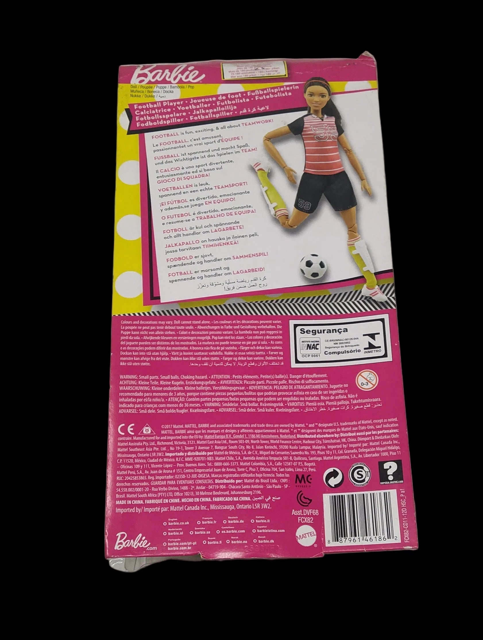 Barbie Bambola Made To Move Calciatrice, Multicolore Nuova