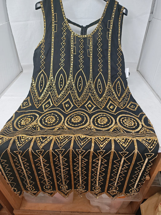 After Six Abito Nero Paiett 42