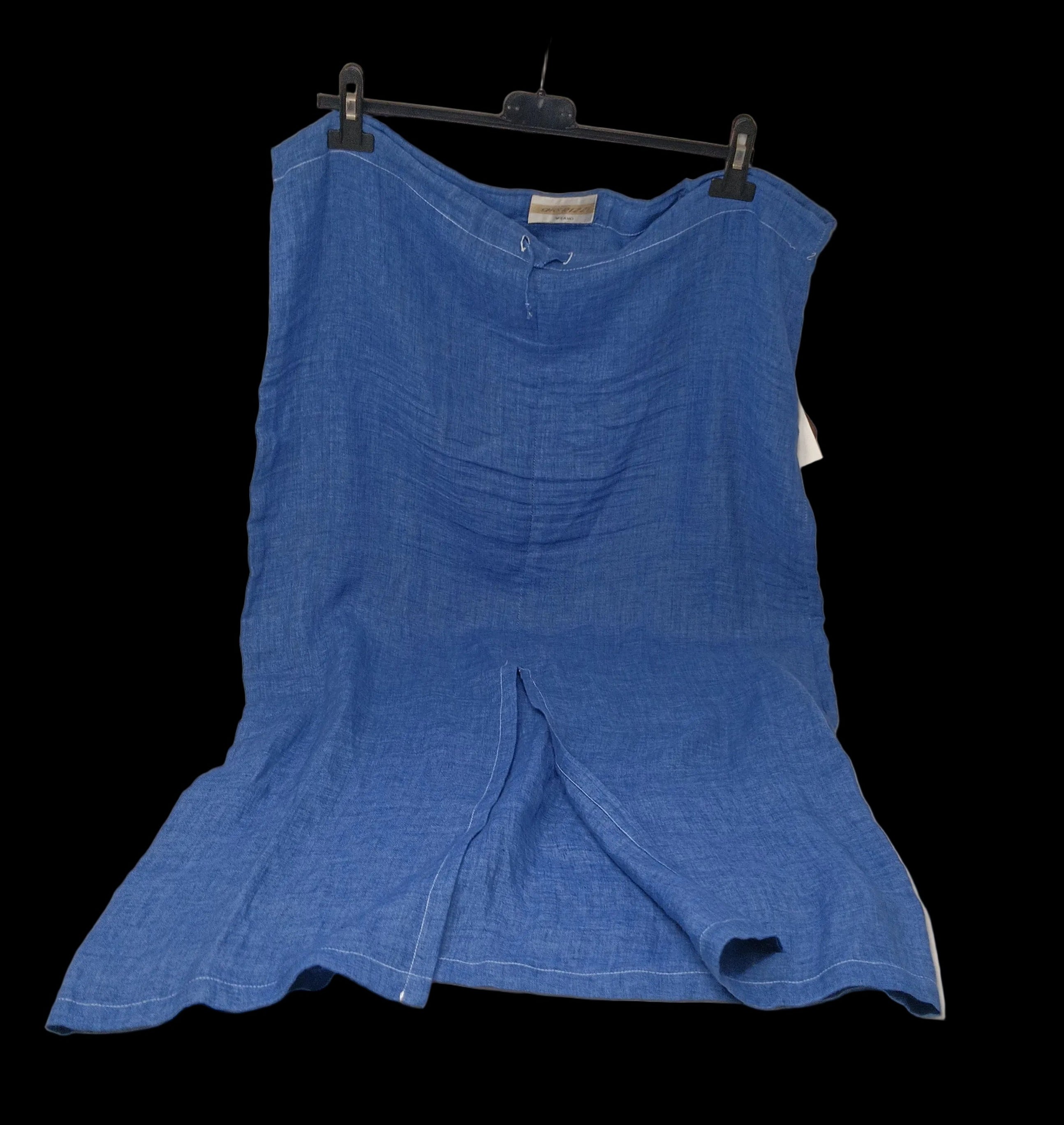 Gio Rizzi Gonna In Lino Blu Xl