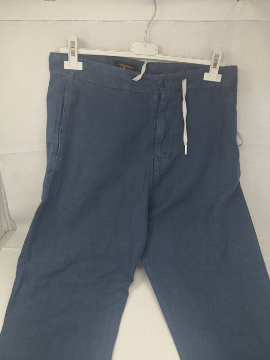 Imperial Pant.in Lino Blu 42